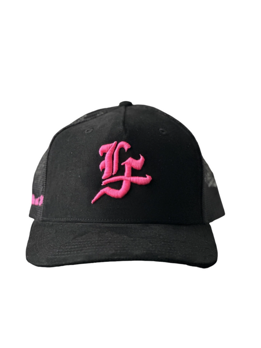 LF Trucker Hat Black/Pink
